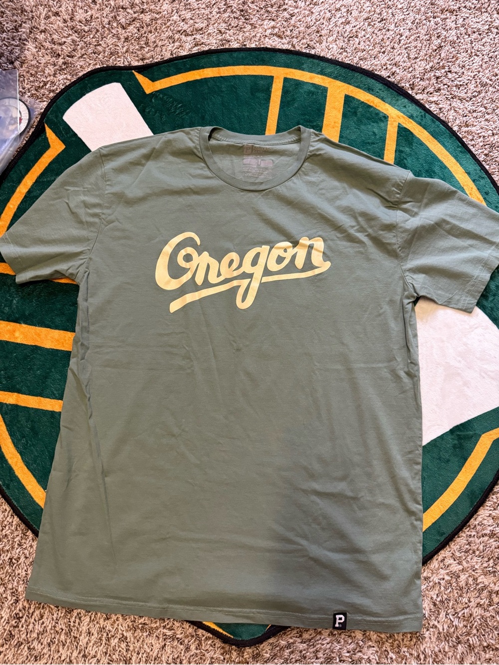 Oregon Olive Green Graphic Tee by